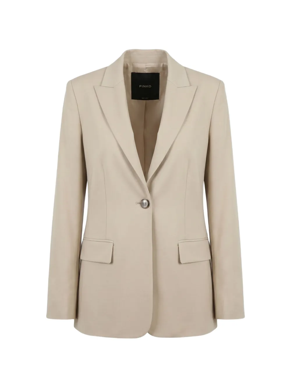 PINKO peak-lapel single-breasted blazer - Nude