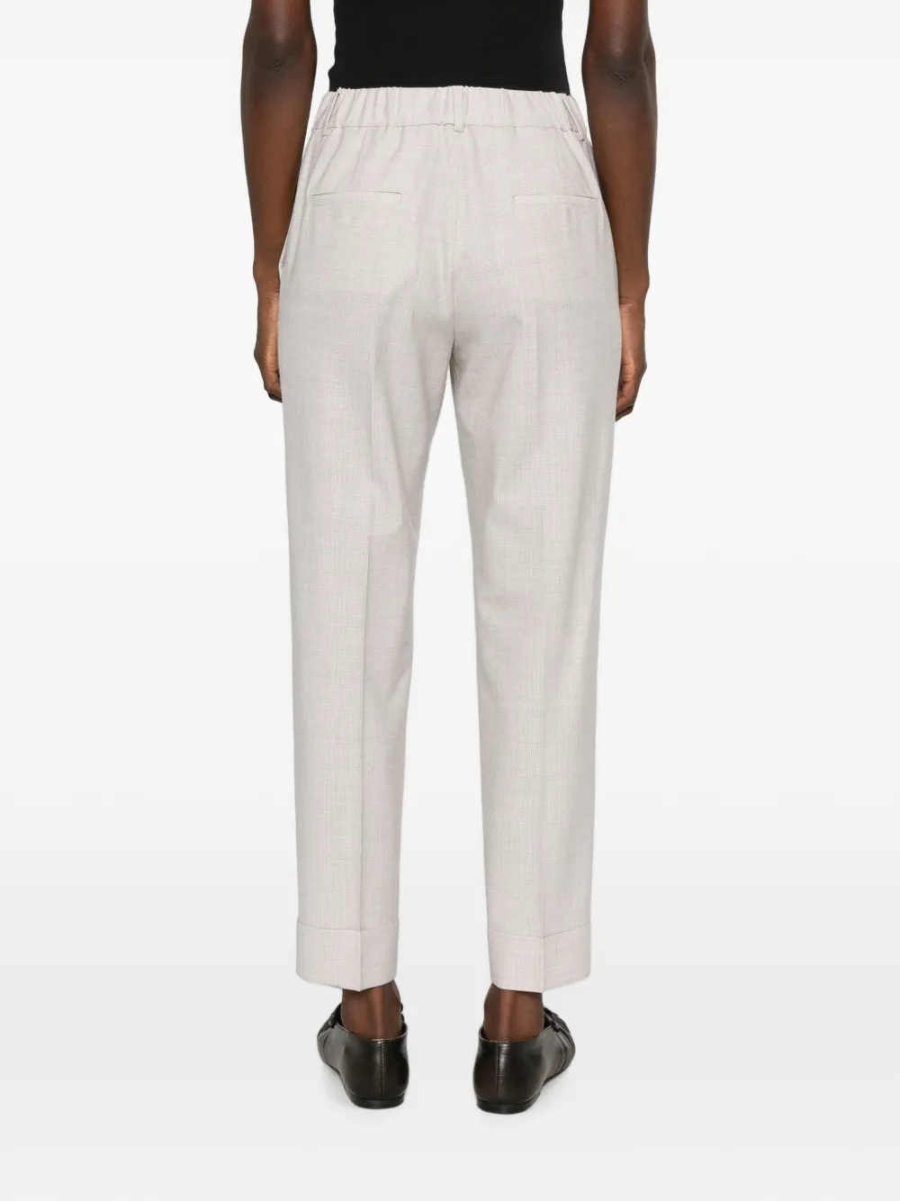Peserico Broek met riemlussen Beige