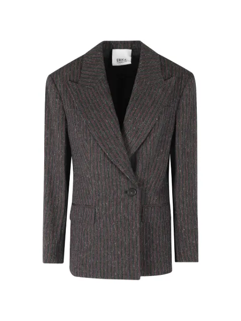 Erika Cavallini pinstripe peak-lapel blazer