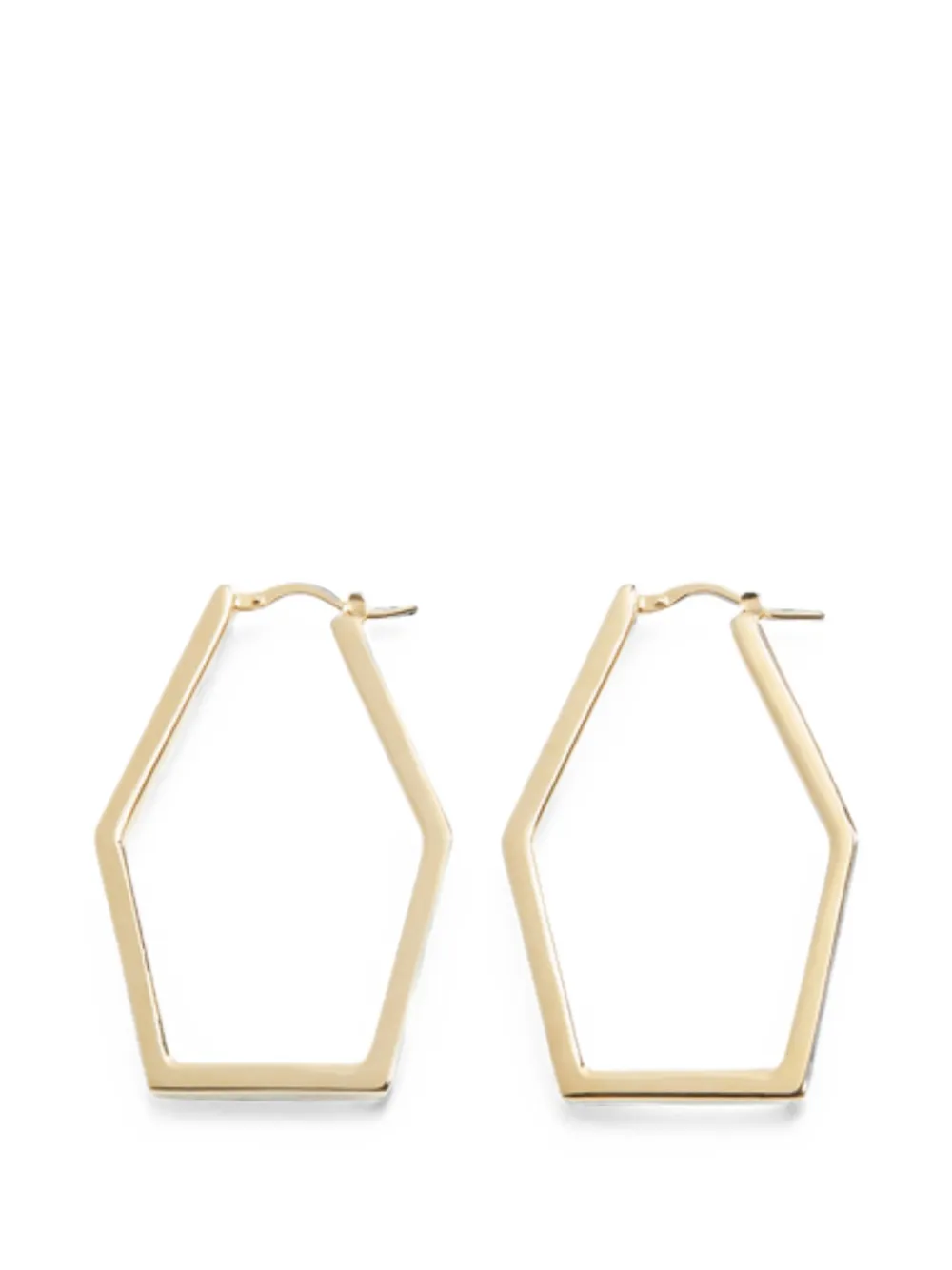 La DoubleJ Portal geometric hoop earrings - Oro