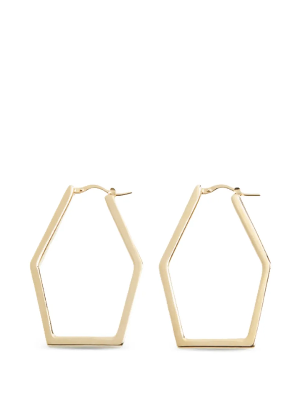 La DoubleJ Portal geometric hoop earrings - Gold