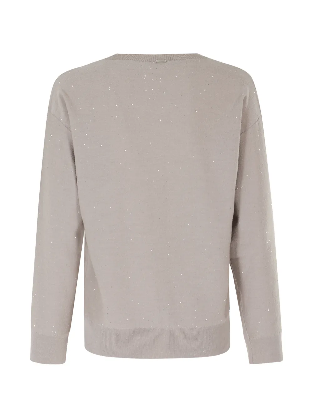 Herno sequin-embellished V-neck sweater Beige