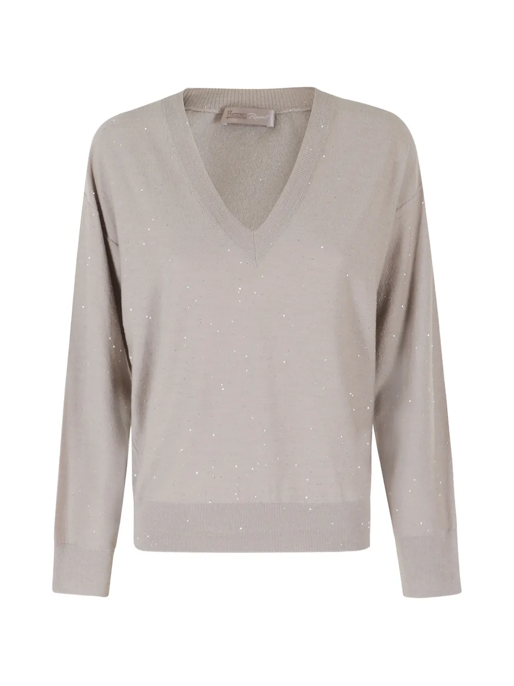 Herno sequin-embellished V-neck sweater