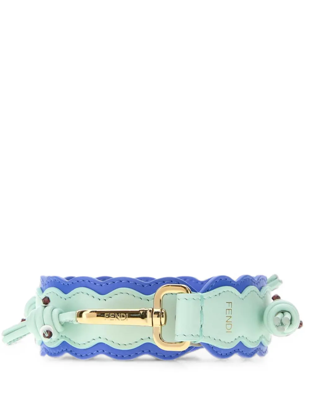FENDI Mini Strap You Schulterriemen mit Wellenrand - Blau