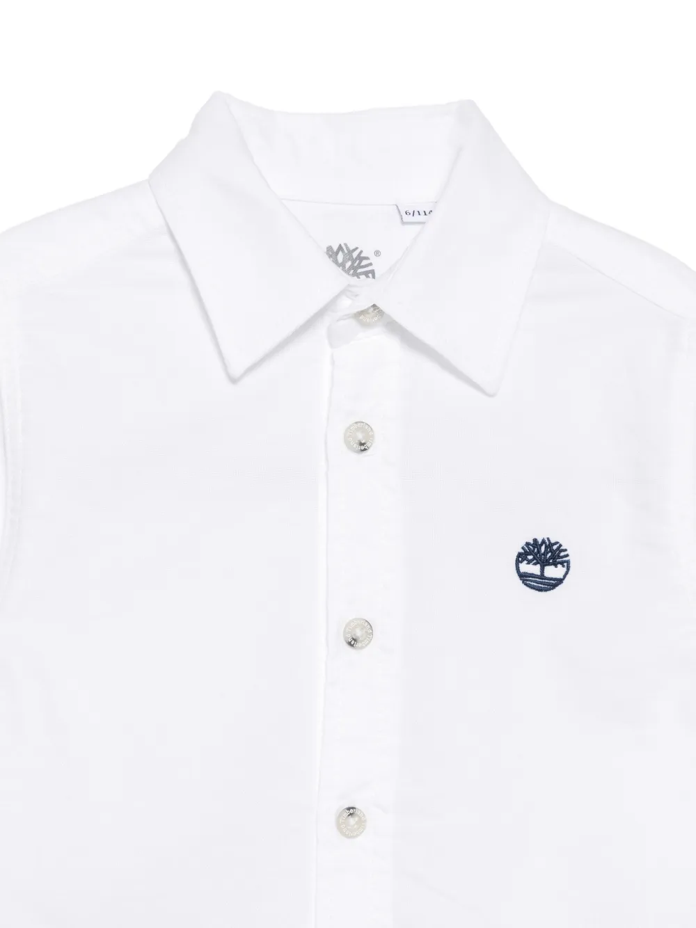 Timberland Kids Shirt met geborduurd logo Wit