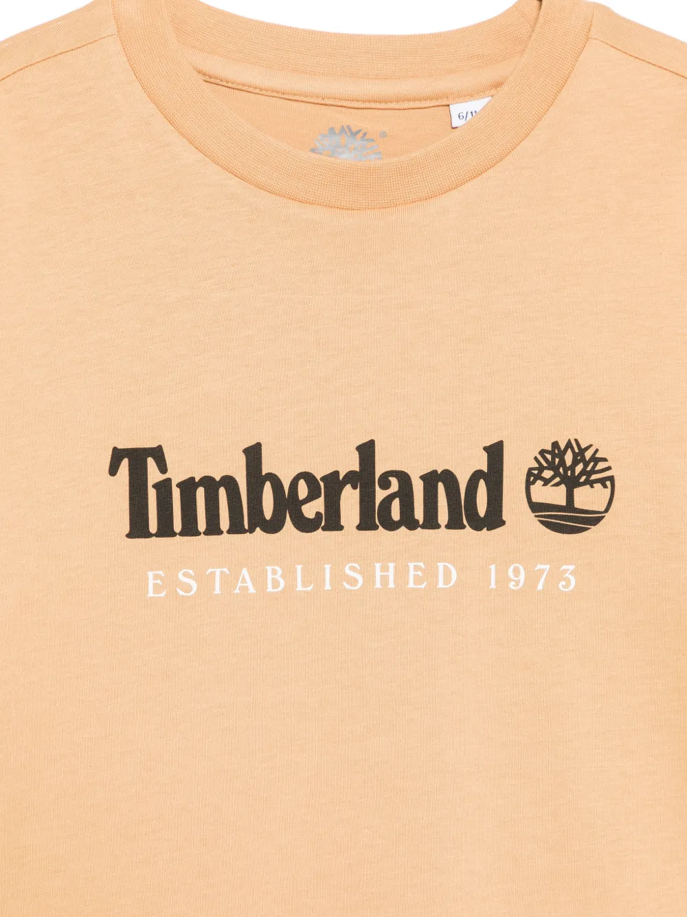 Timberland Kids T-shirt met logoprint Beige