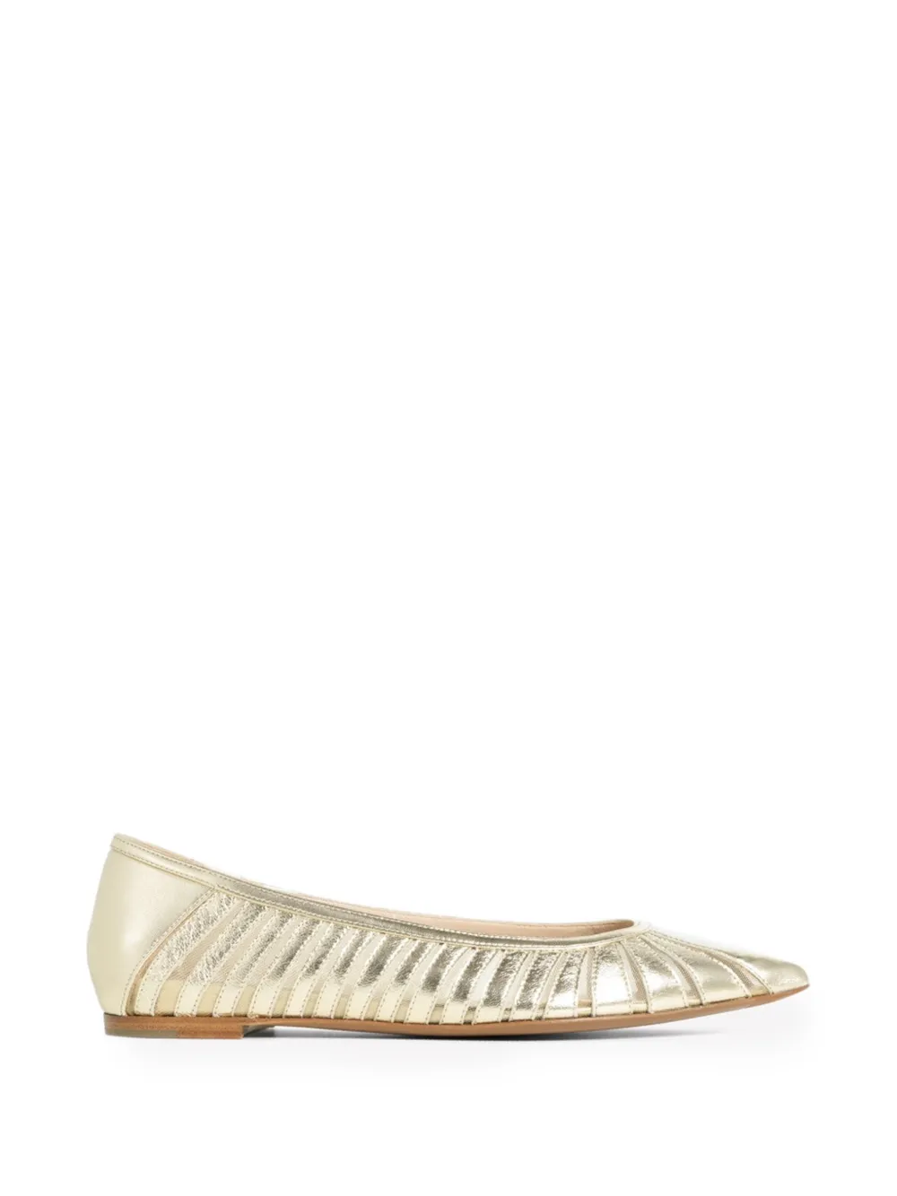 Roberto Festa Febe laser-cut pointed-toe ballet flats - Oro