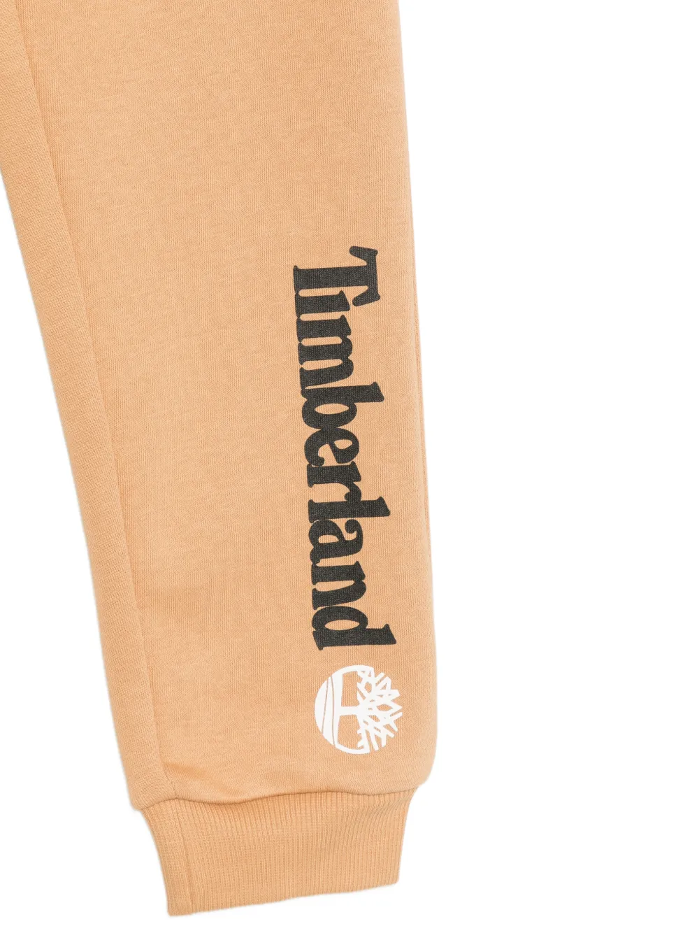 Timberland Kids Trainingsbroek met logoprint en trekkoord Beige