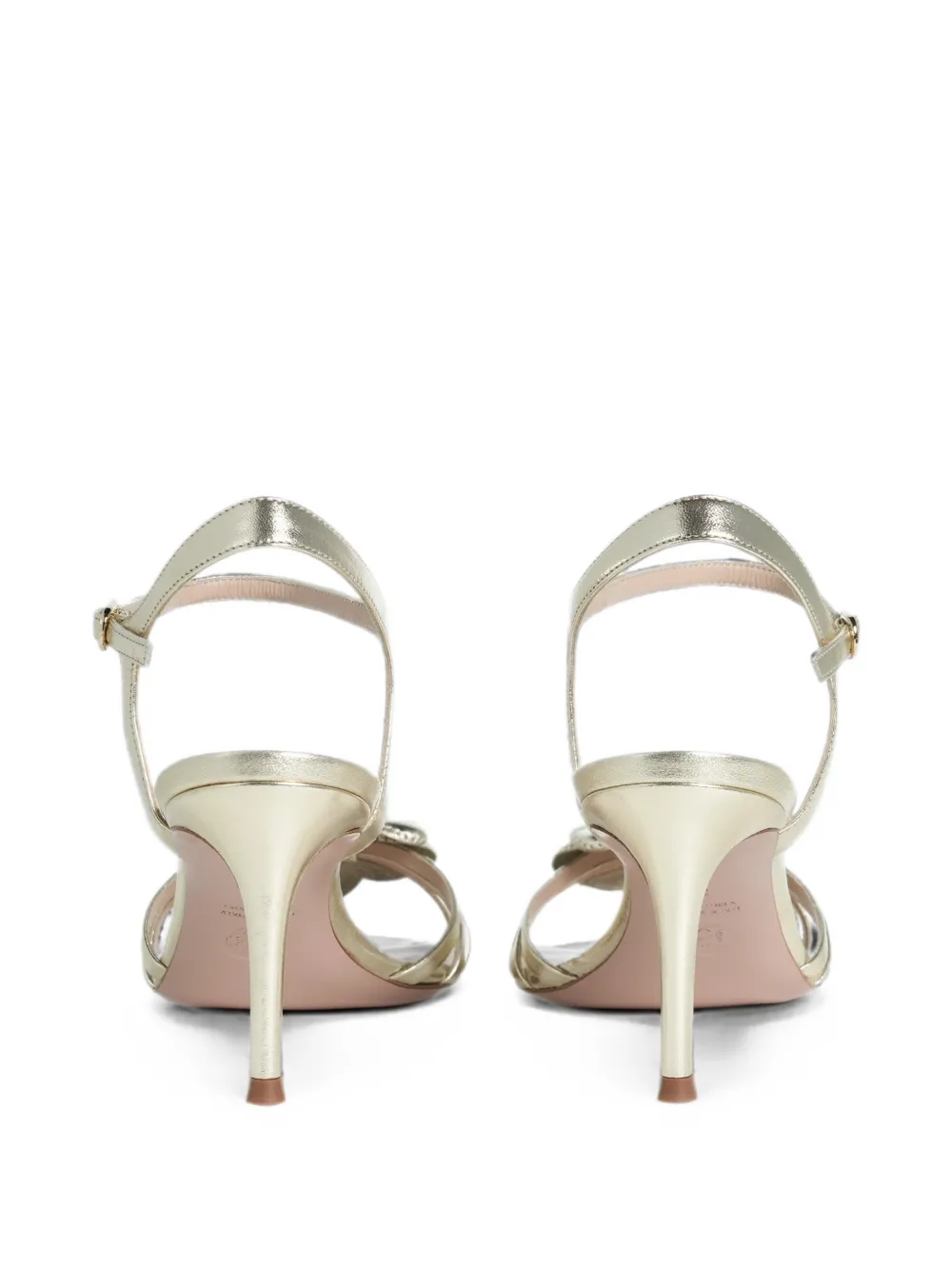 Roberto Festa Sincler sandalen met bloemapplicatie en hak Goud