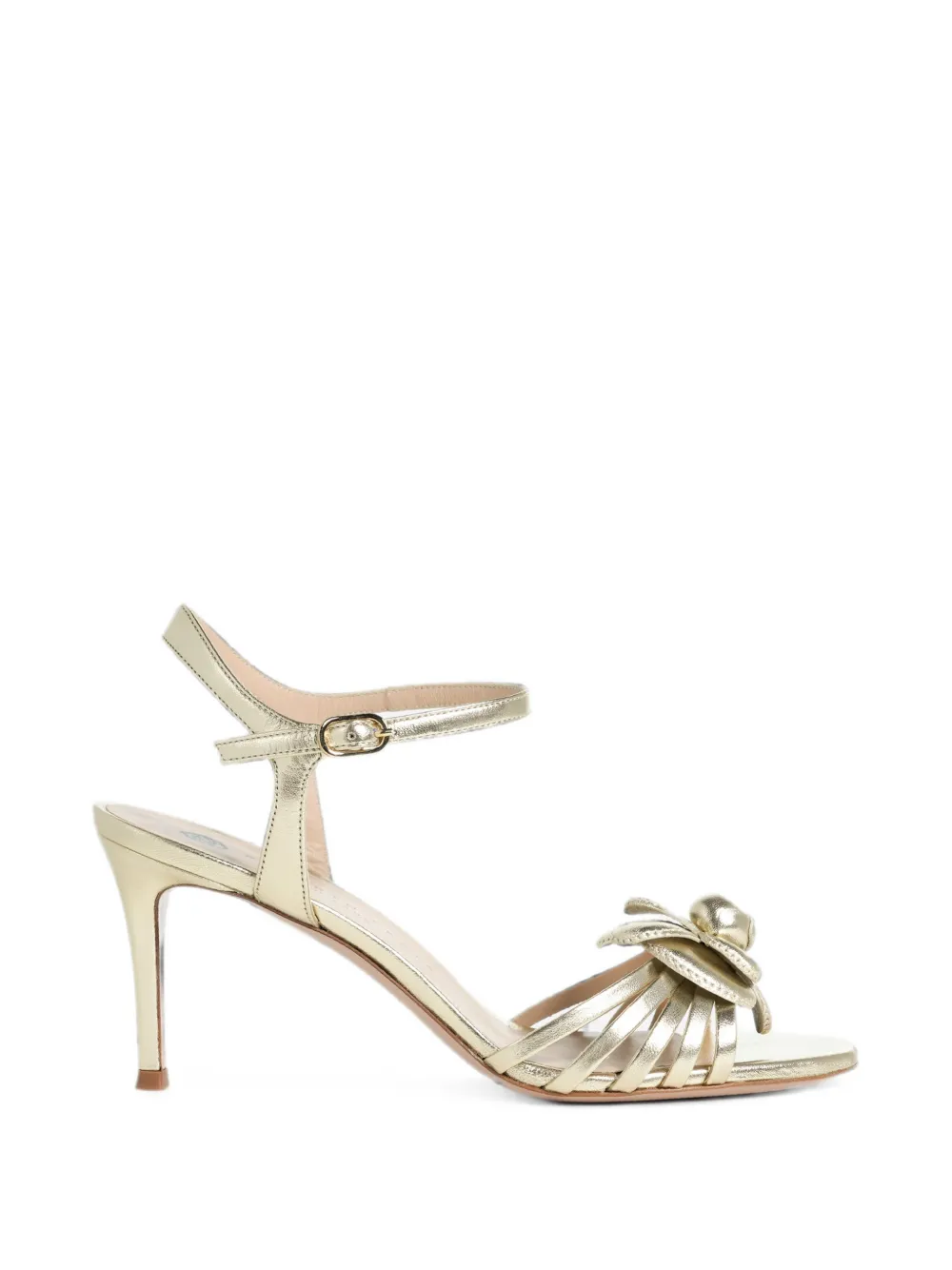 Roberto Festa Sincler sandalen met bloemapplicatie en hak Goud