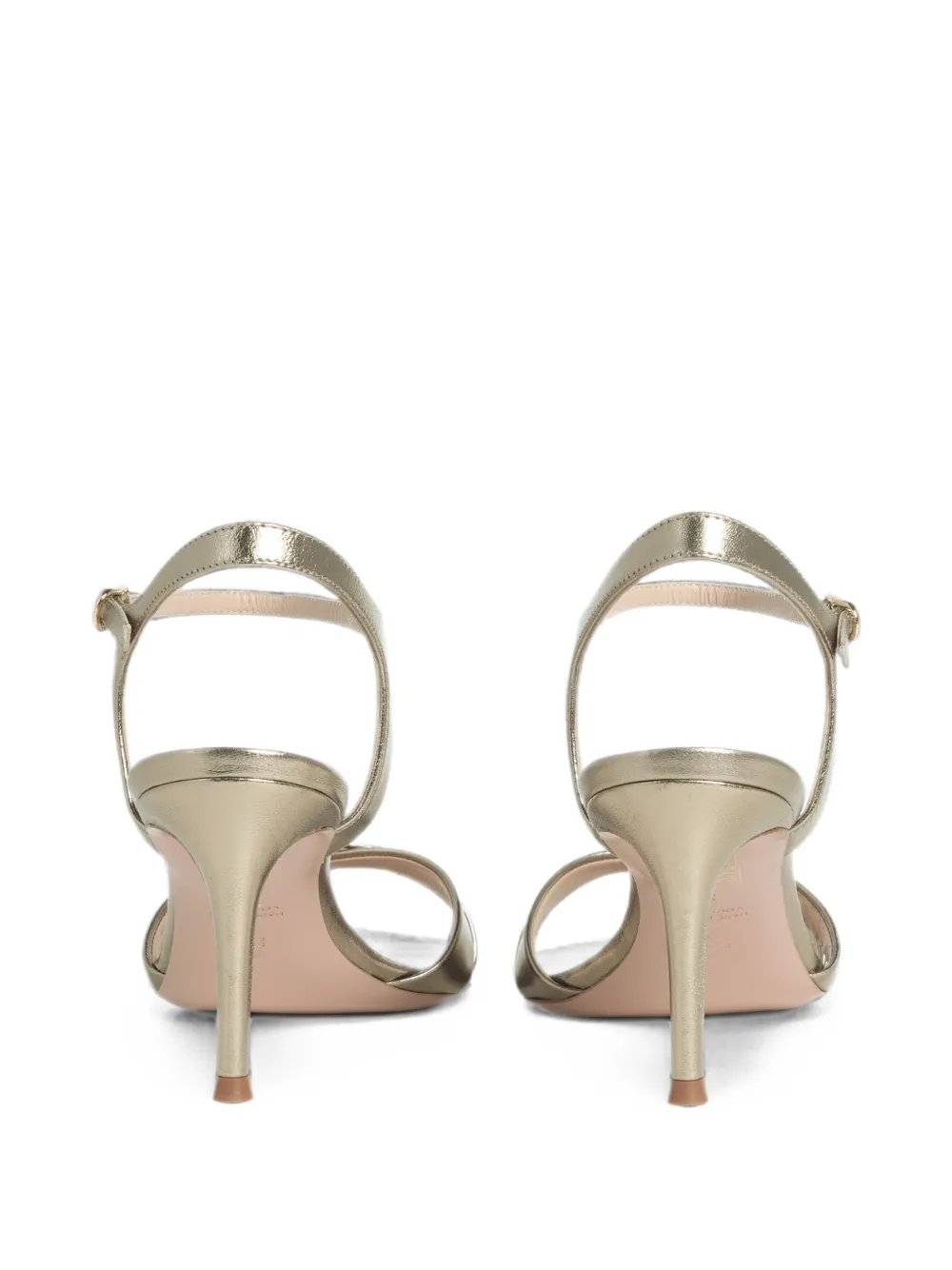 Roberto Festa Romilda laminated-leather heeled sandals Goud