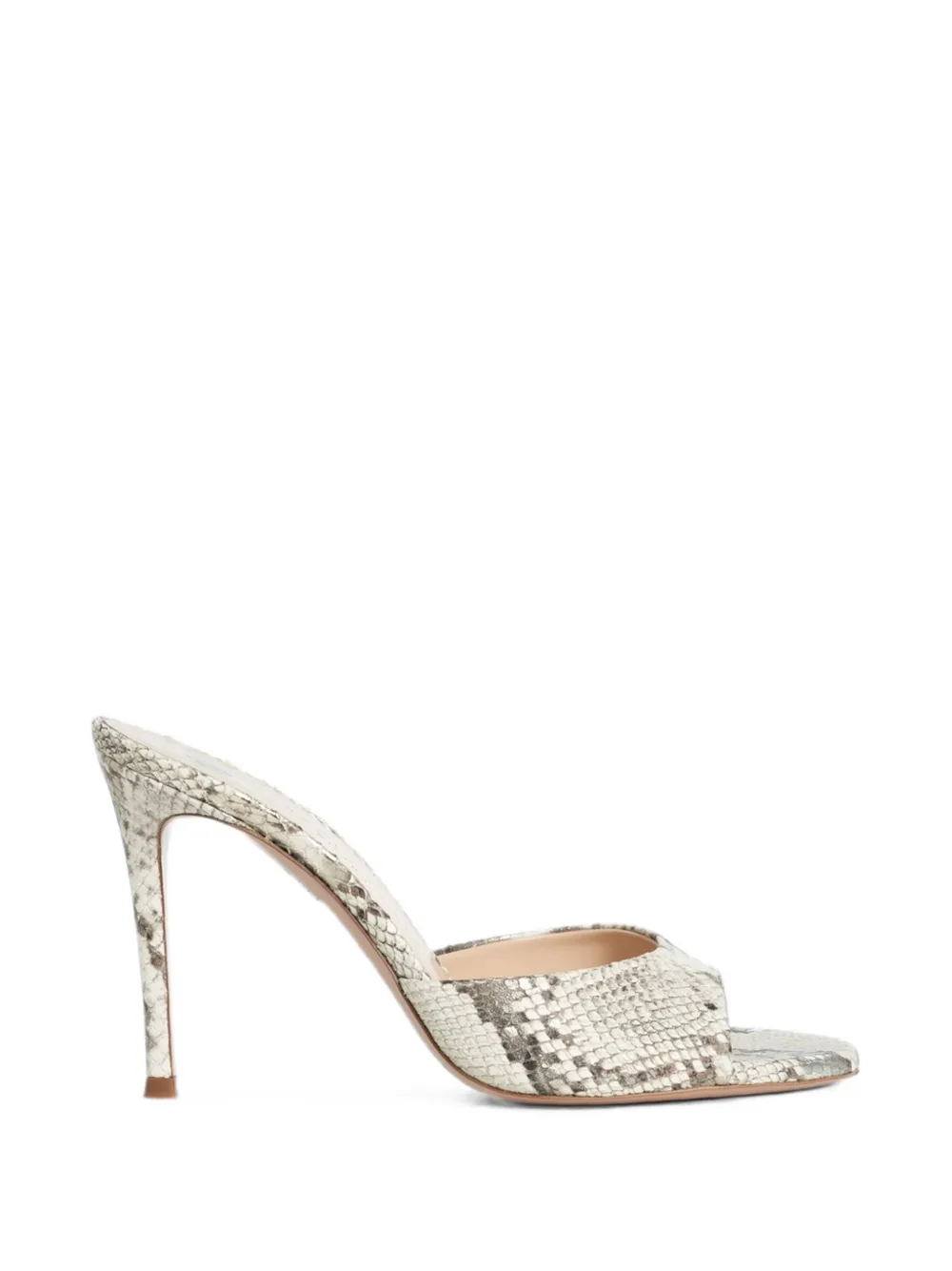 Roberto Festa Ramas python-effect heeled sandals Grijs
