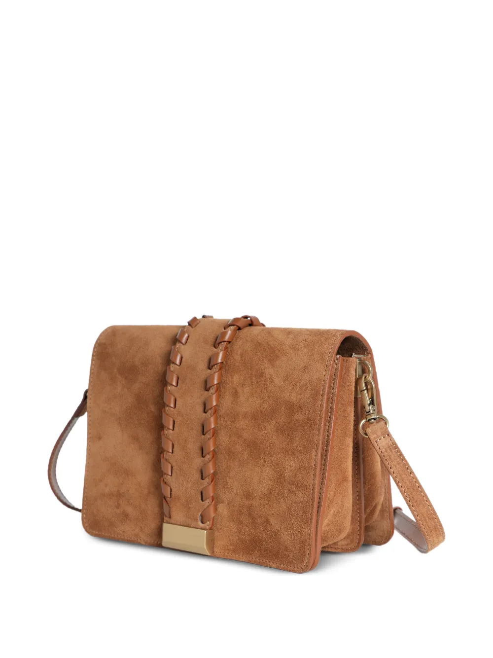Roberto Festa Alma schoudertas met afwerking Bruin
