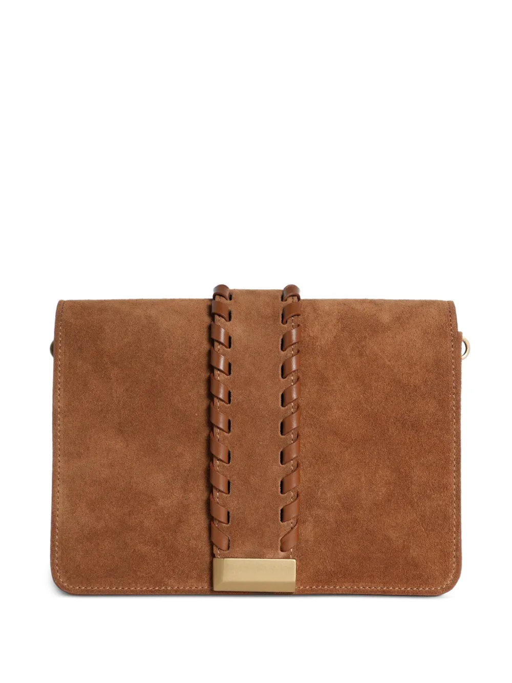 Roberto Festa Alma whipstitch-trim shoulder bag - Braun