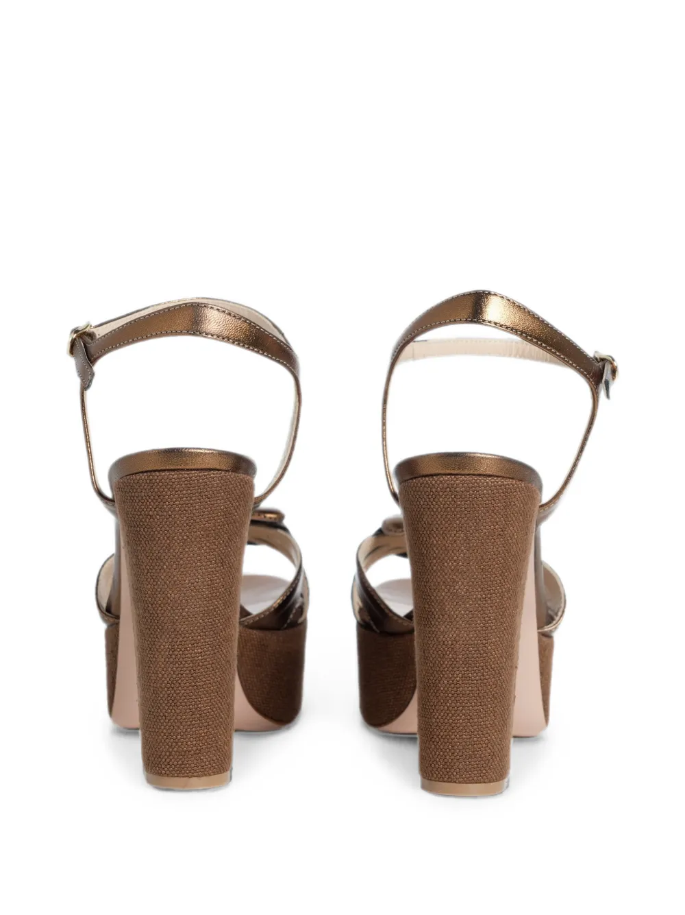 Roberto Festa Abeba sandalen met plateau Bruin