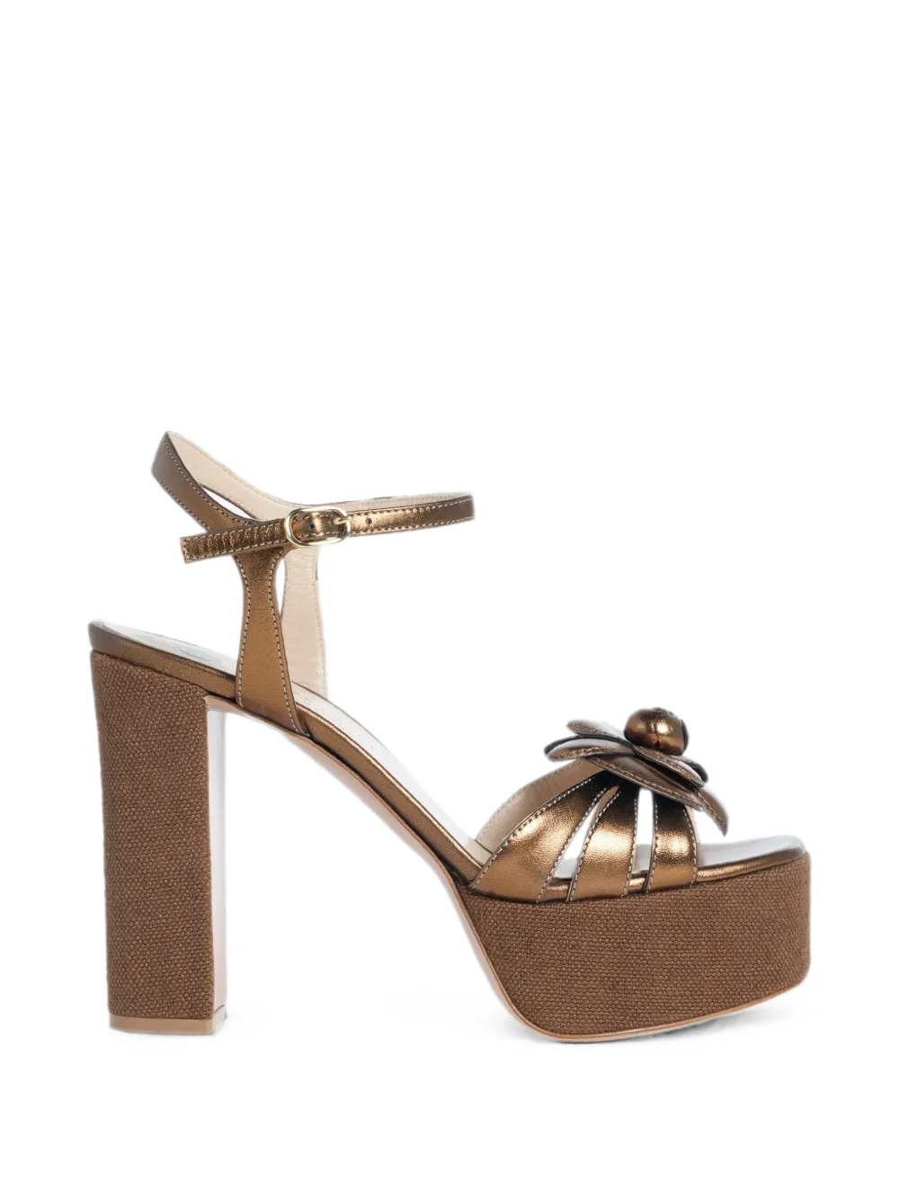 Roberto Festa Abeba sandalen met plateau Bruin