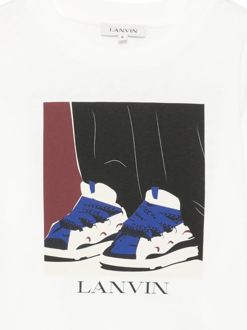 Lanvin Enfant T-shirt met grafische print Wit