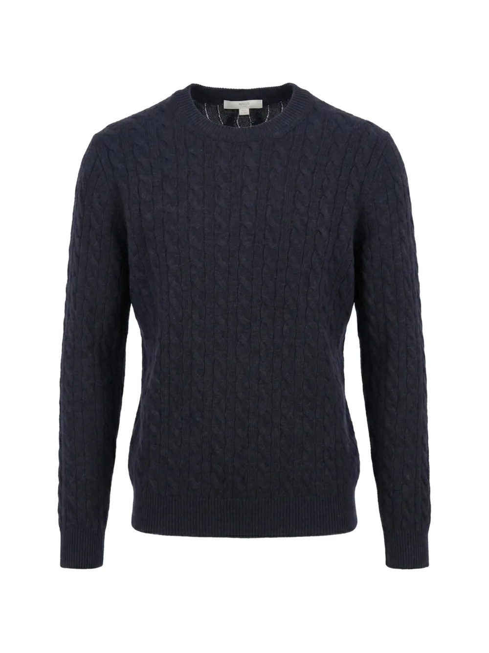 Malo cable-knit cashmere sweater - Blu