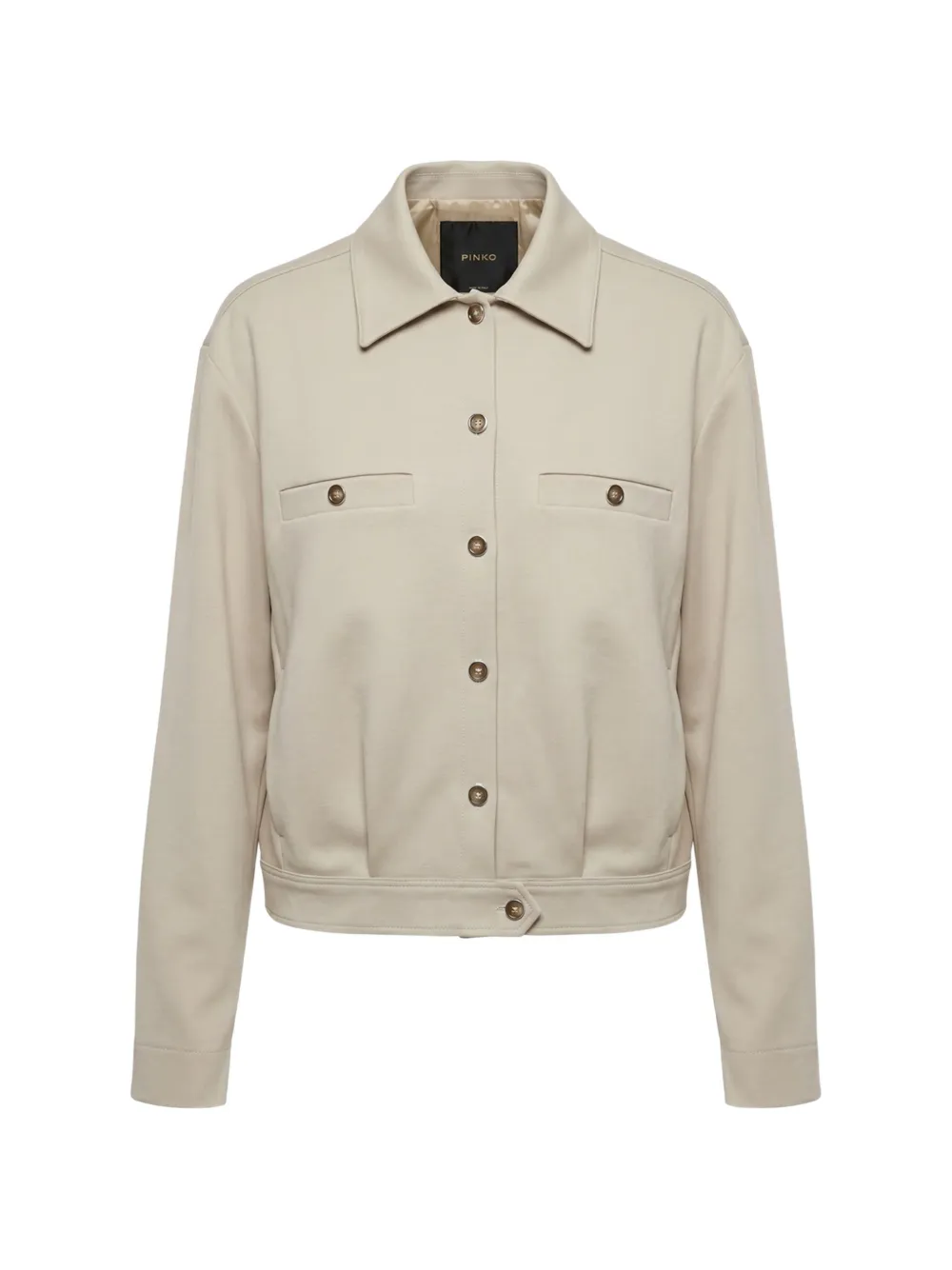 PINKO button-fastening shirt jacket - Nude