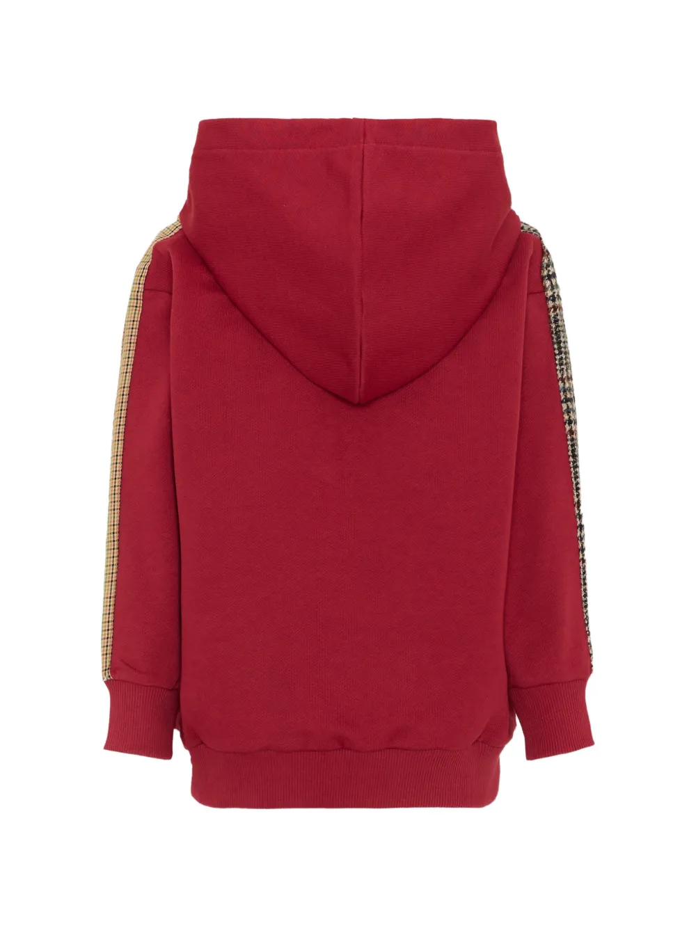 ETRO KIDS Hoodie met Pegasus-borduurwerk en geruit vlak Rood