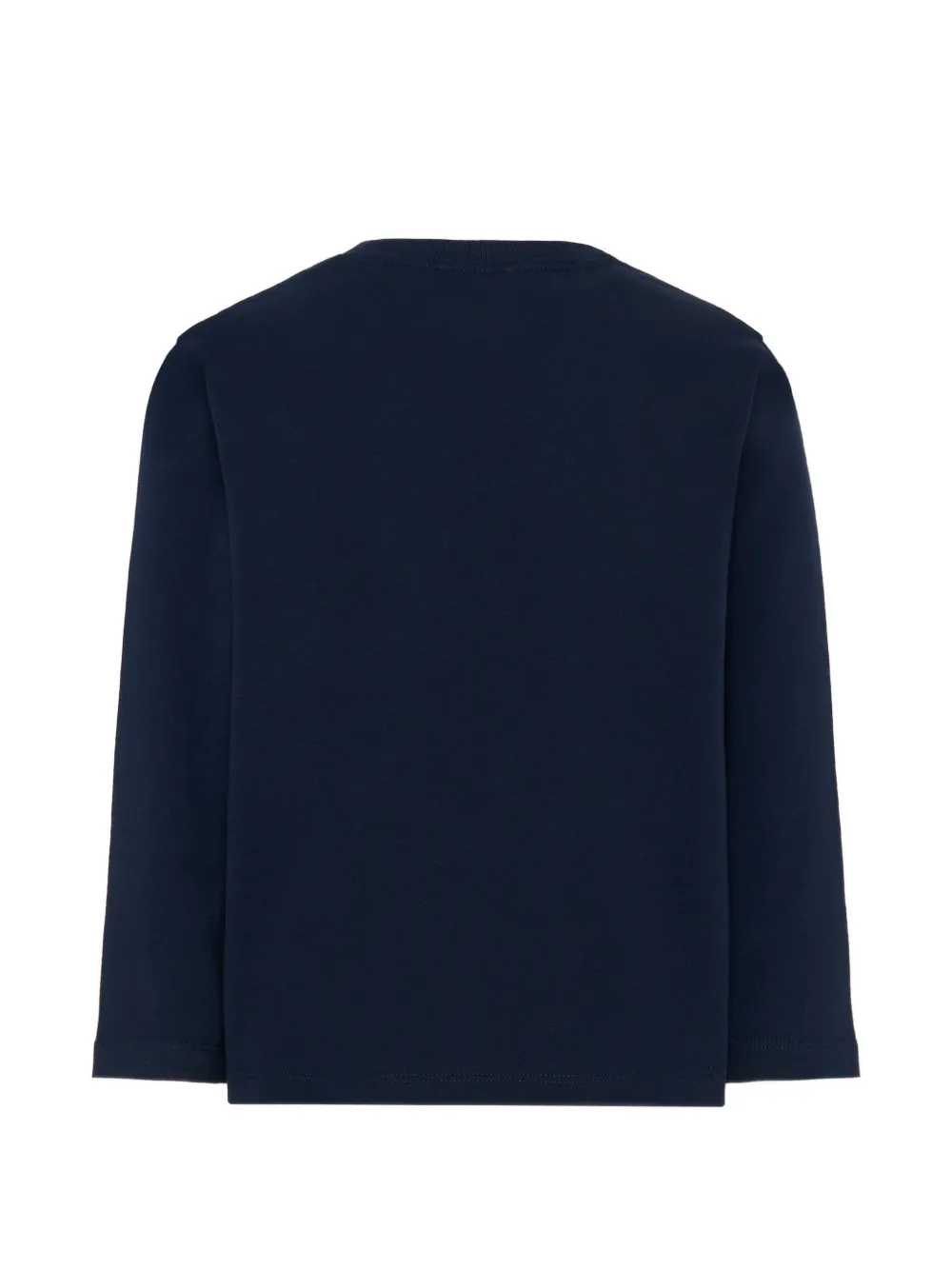 ETRO KIDS T-shirt met lange mouwen en Pegaso-logo Blauw