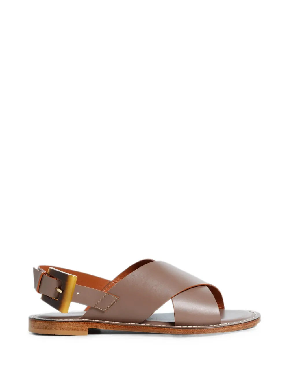 Roberto Festa Solea crossover-strap flat sandals Bruin
