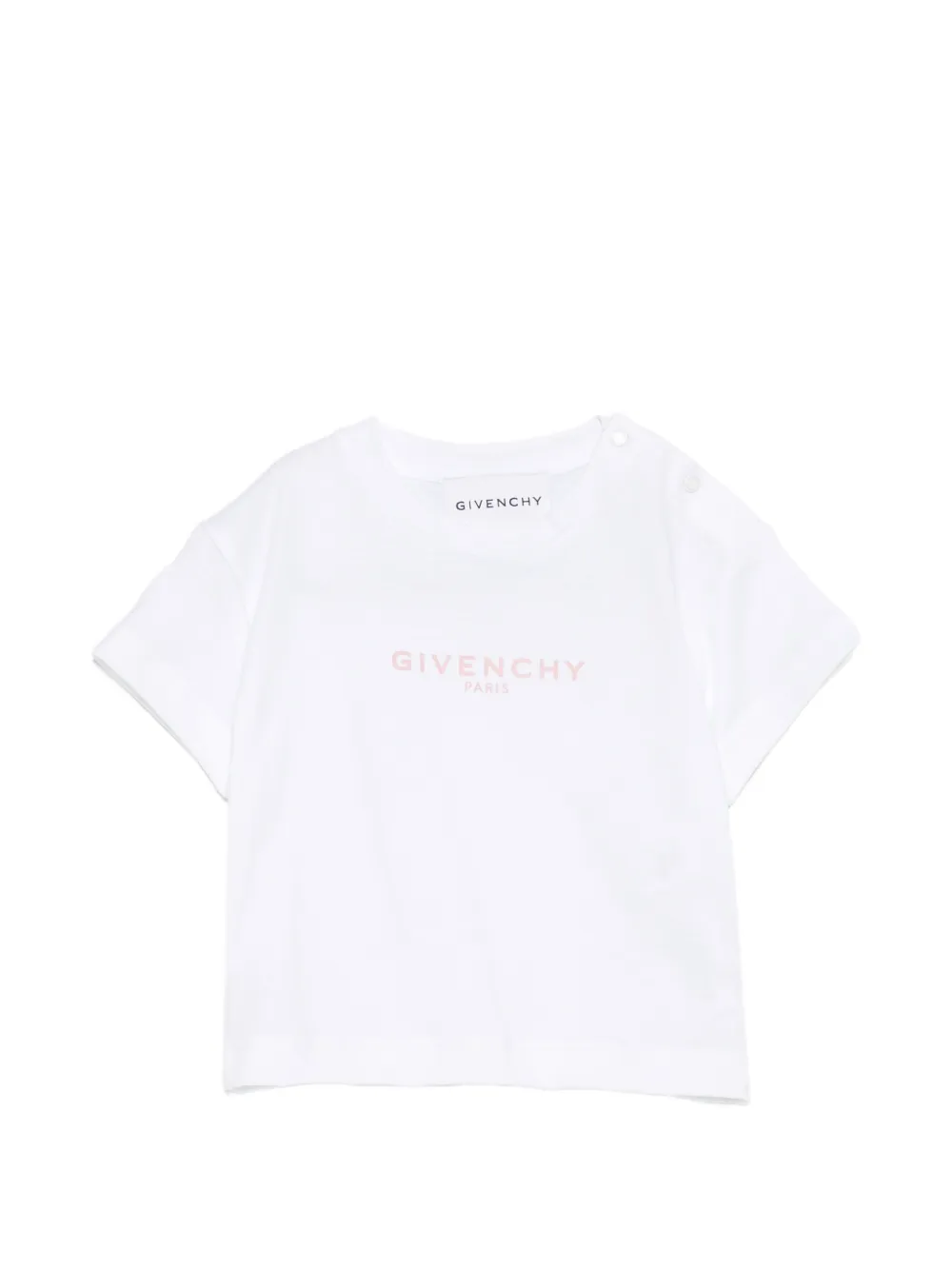 Givenchy Babies' Logo-print Shoulder-button T-shirt In White