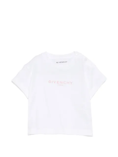 Givenchy Kids playera con logo estampado y botones en el hombro