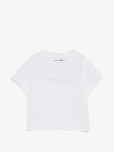 Givenchy Kids playera con logo estampado y botones en el hombro