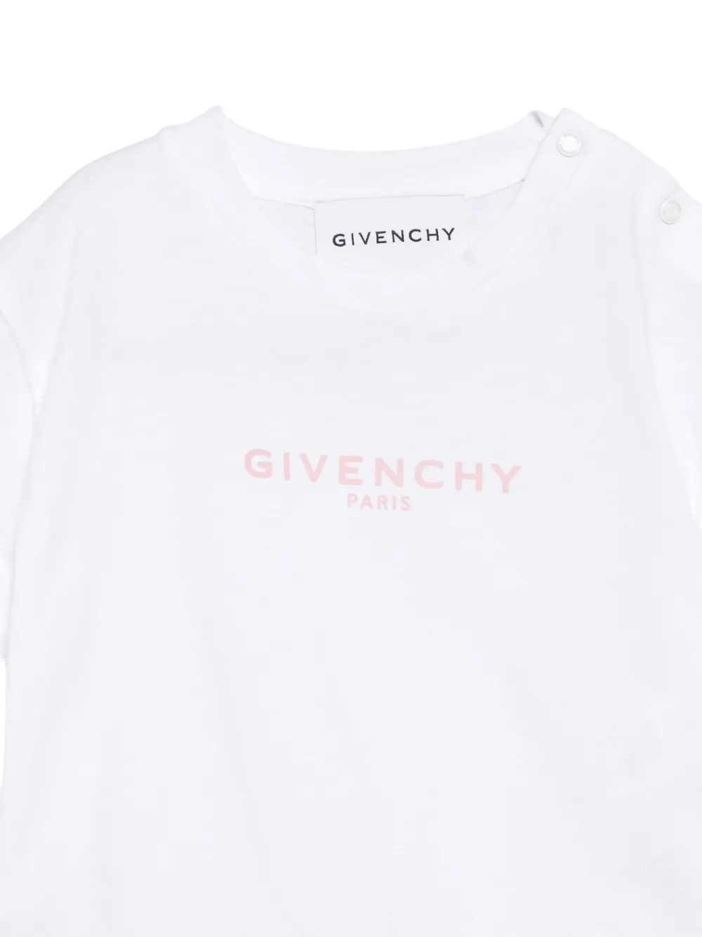 Givenchy Kids T-shirt met logoprint en knoop op de schouders Wit