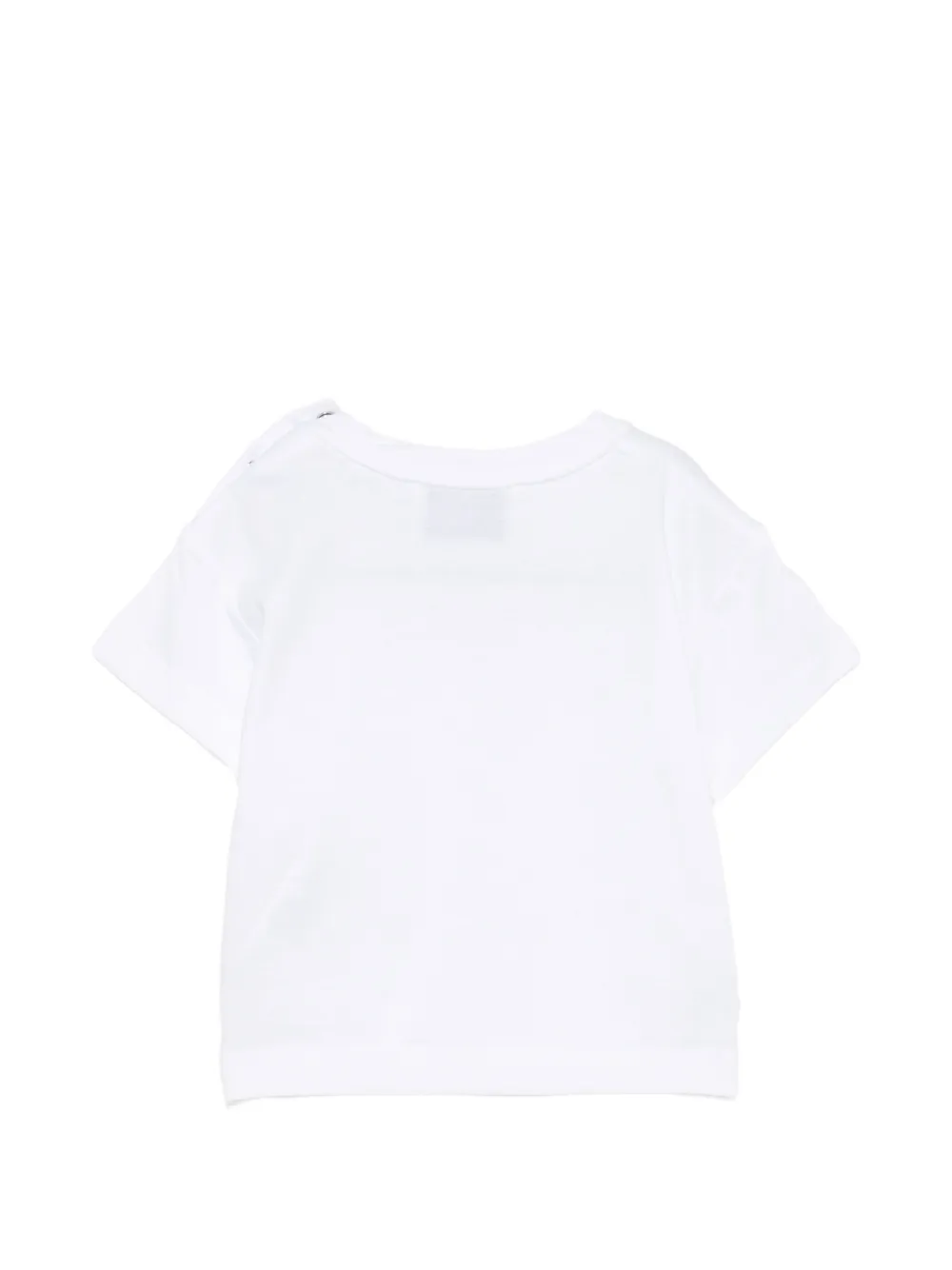 Givenchy Kids T-shirt met logoprint en knoop op de schouders Wit