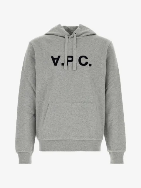 A.P.C. hoodie con logo estampado y cordones