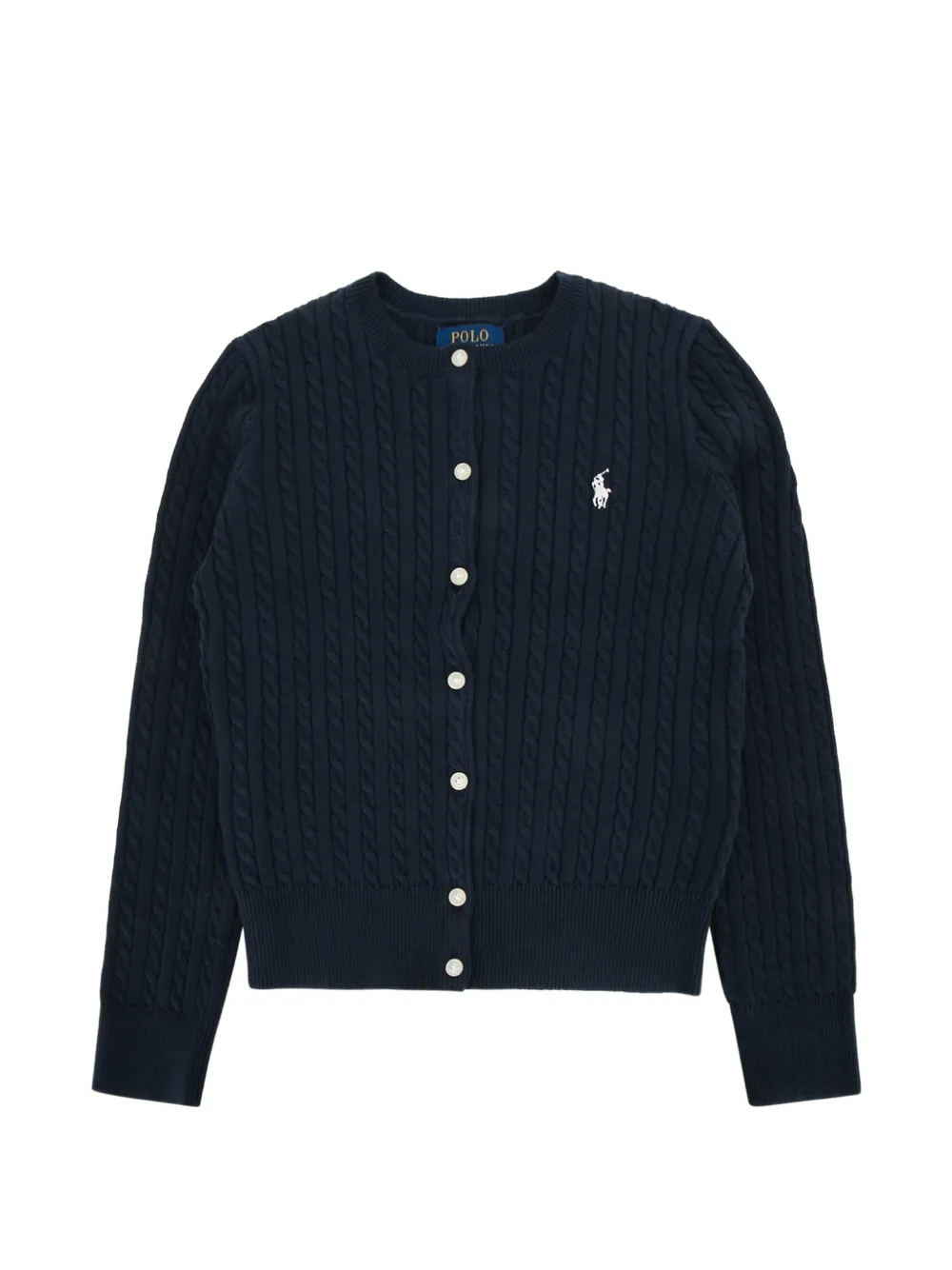 POLO RALPH LAUREN KIDS cable-knit cardigan - Blu