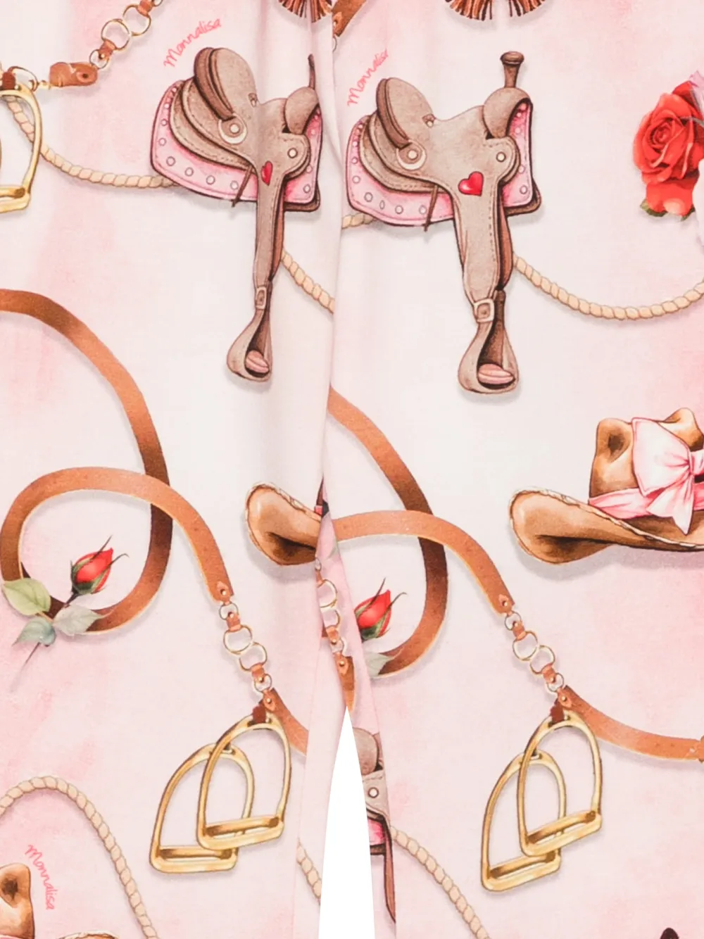 Monnalisa Flared broek met print Roze