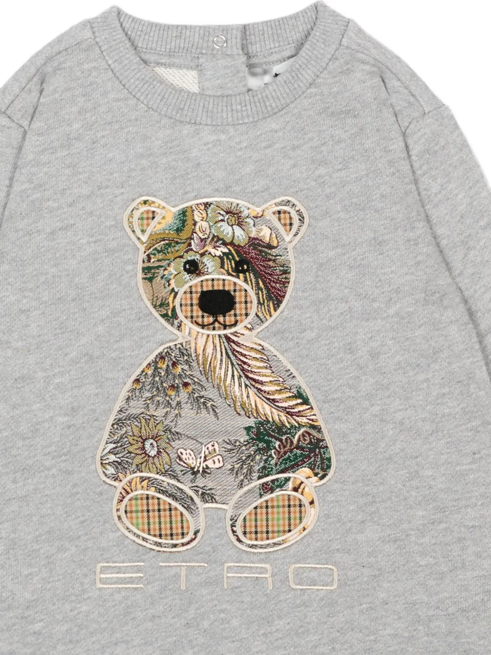 ETRO KIDS Sweater met teddybeer-patch Grijs