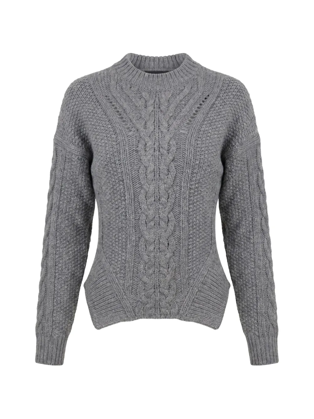 DONDUP cable-knit wool sweater - Grigio