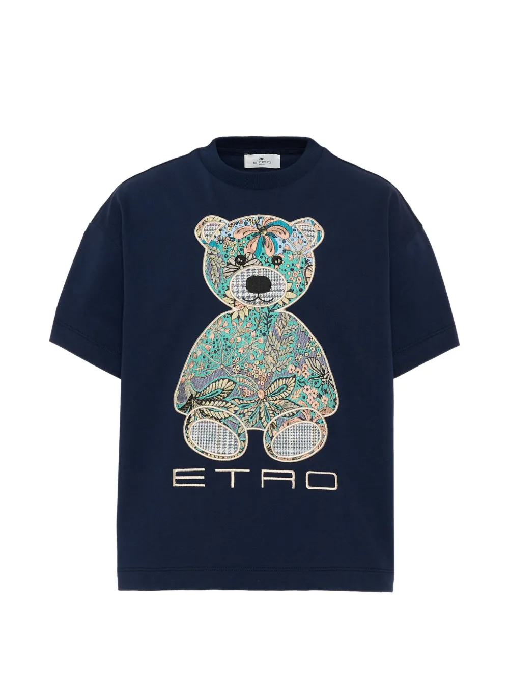 ETRO KIDS teddy bear-print T-shirt - Blu