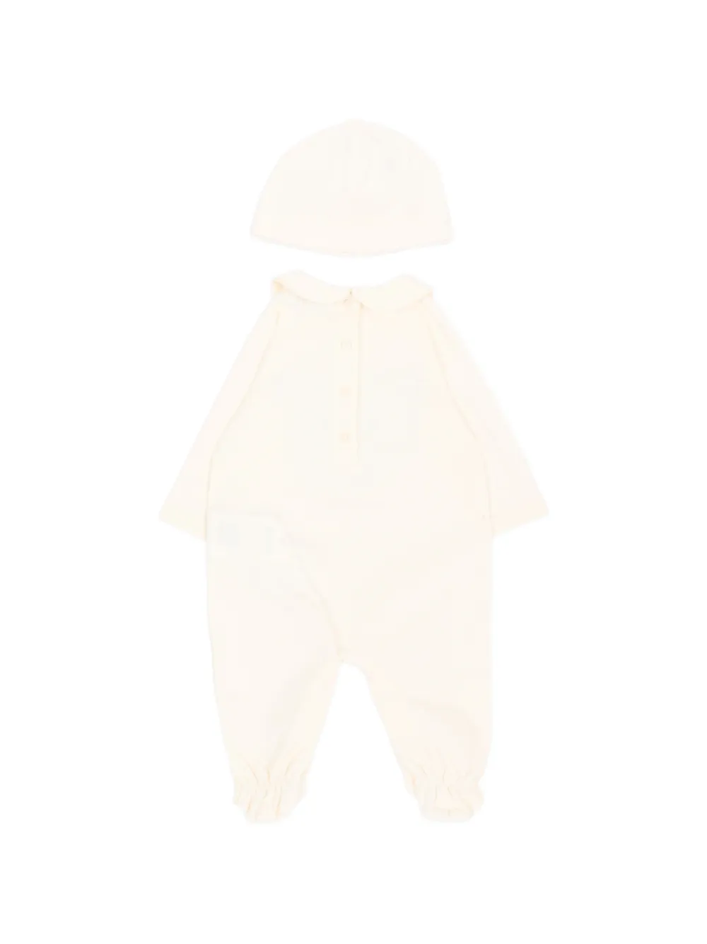 ETRO KIDS Rompers met paisley-patch en muts Wit