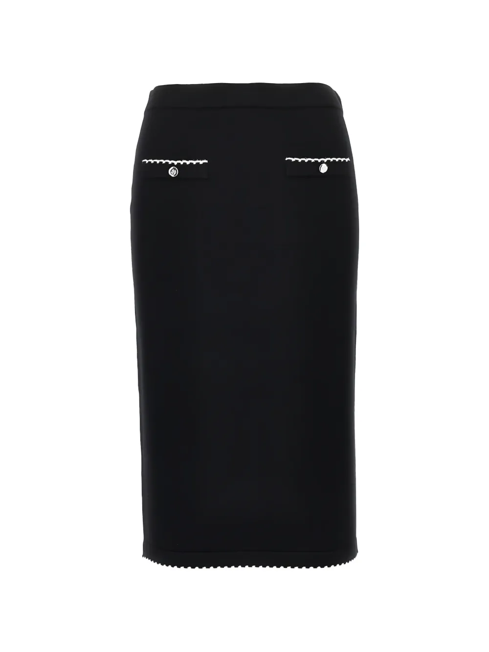 Tory Burch button-detail pencil midi skirt - Nero