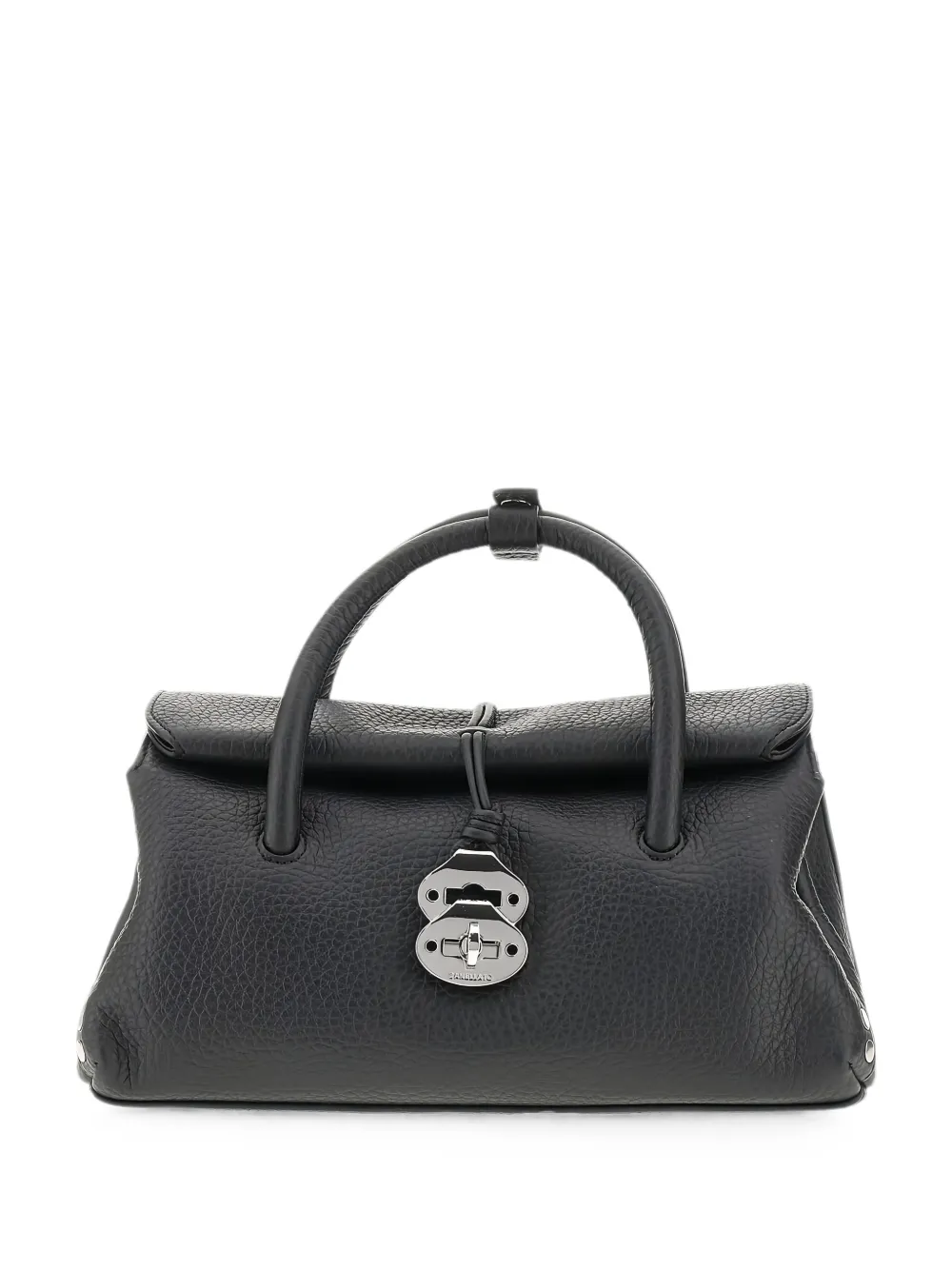 Zanellato Dotta small grain leather tote bag - Nero