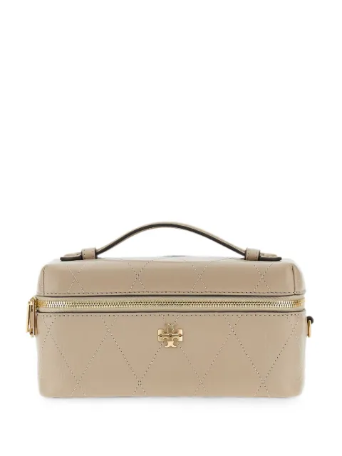Tory Burch Charlie quilted leather beauty case