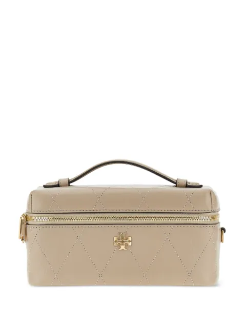 Tory Burch Charlie quilted leather beauty case