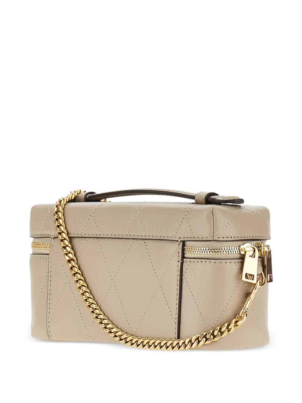 Tory Burch Charlie gewatteerde leren crossbodytas Beige