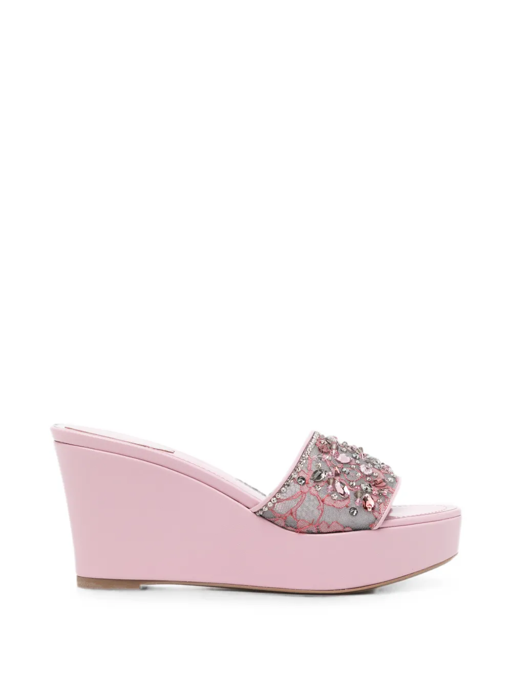 René Caovilla 100mm Christy crystal-embellished sandals Roze