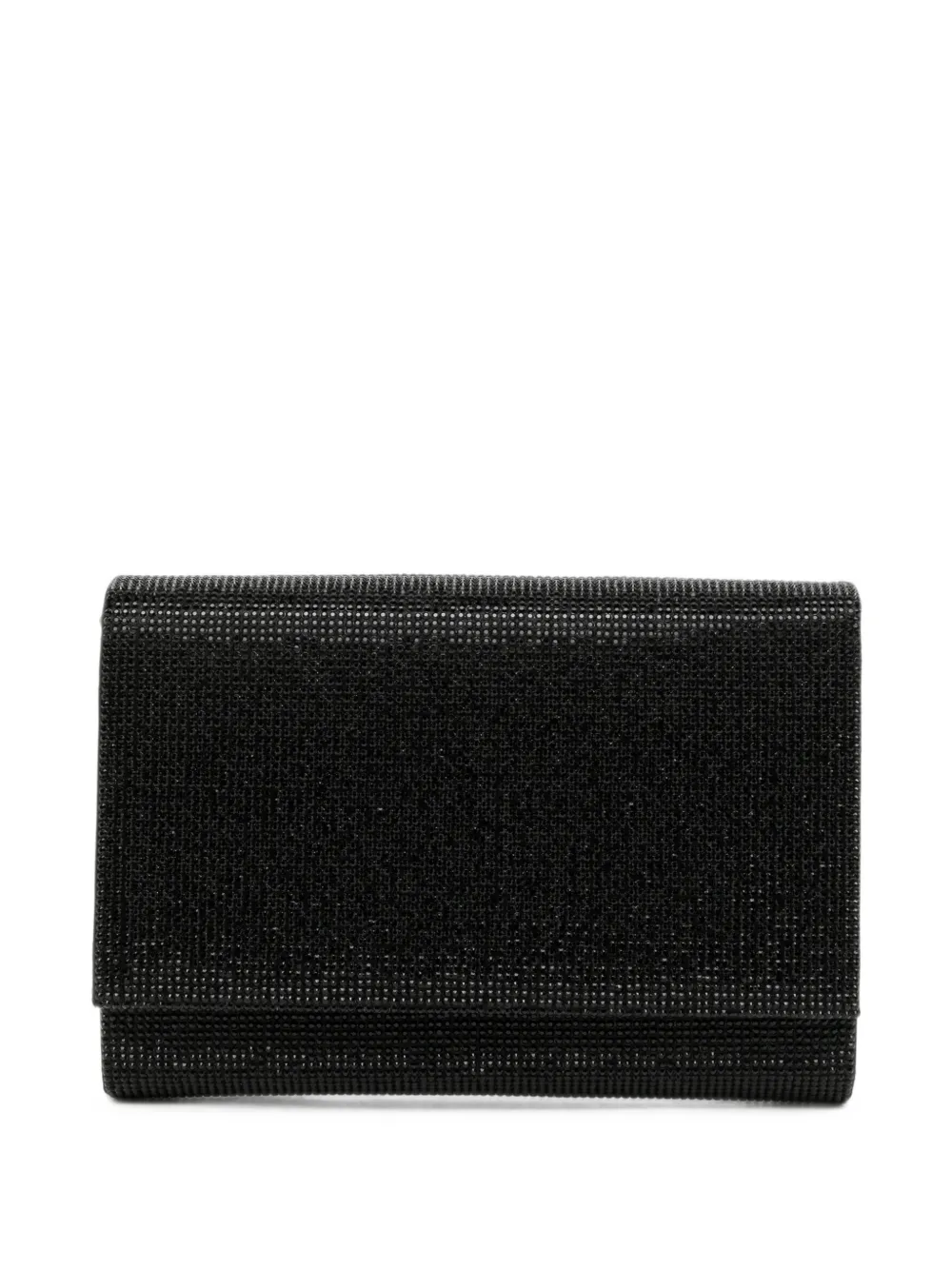 René Caovilla Crystal-embellished Clutch Bag In Black
