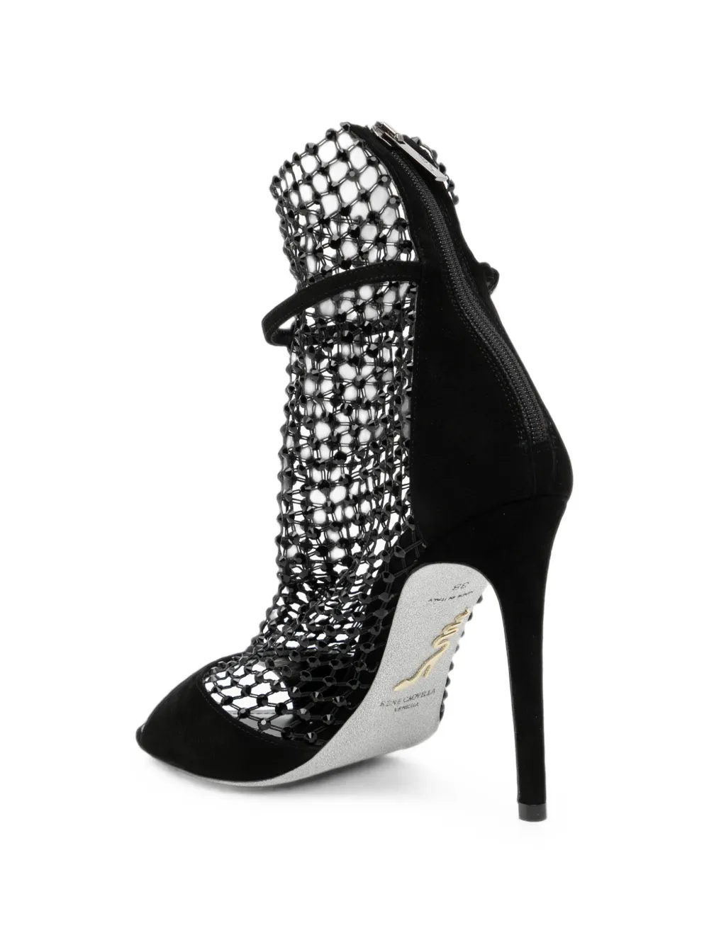René Caovilla 110mm Galaxia sandals Zwart
