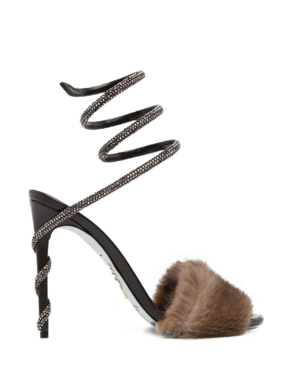 René Caovilla Margot crystal-embellished sandals Bruin