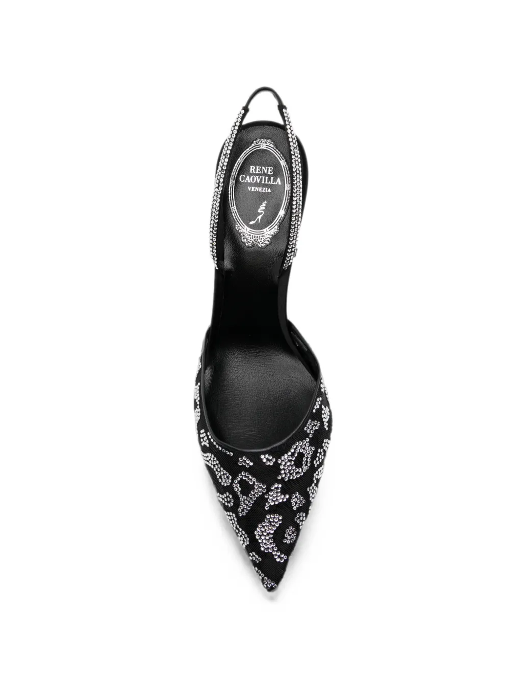 René Caovilla 80mm Allura crystal-embellished pumps Zwart
