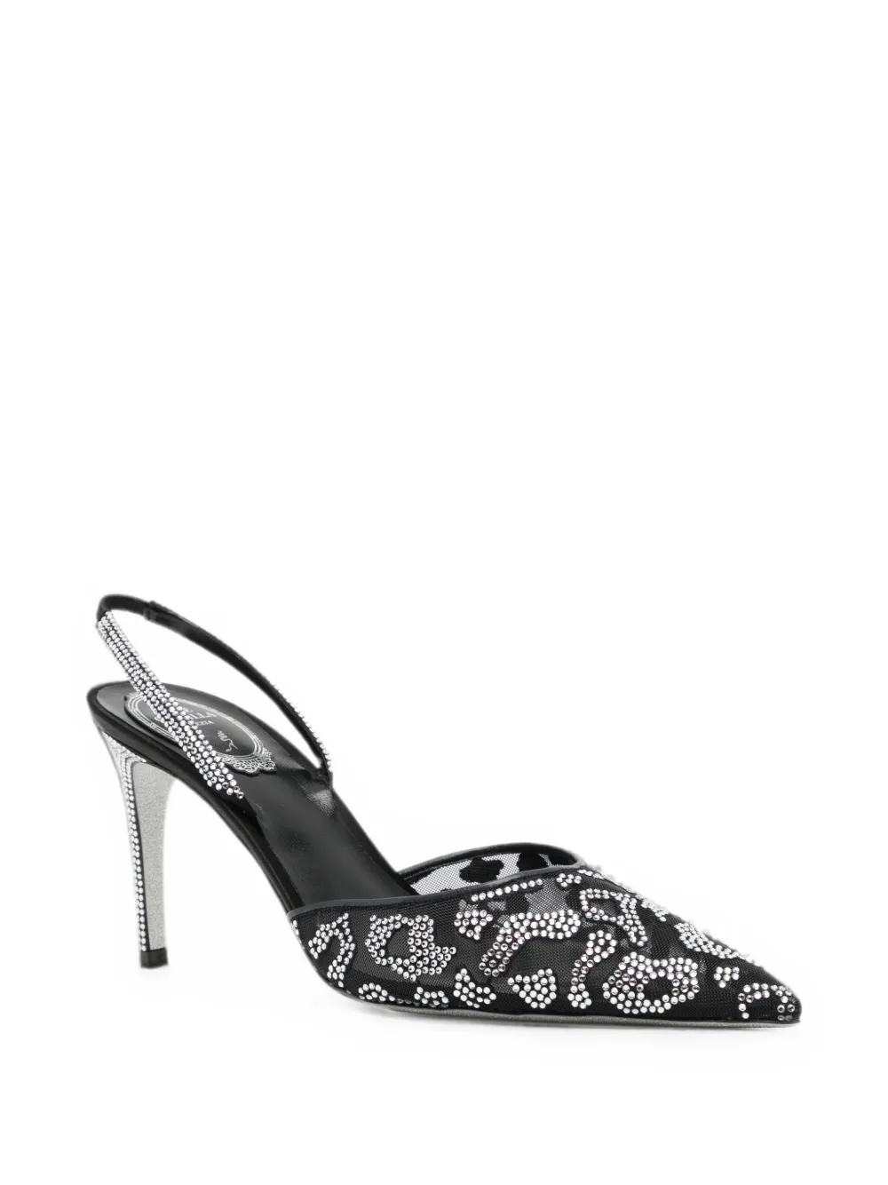 René Caovilla 80mm Allura crystal-embellished pumps Zwart