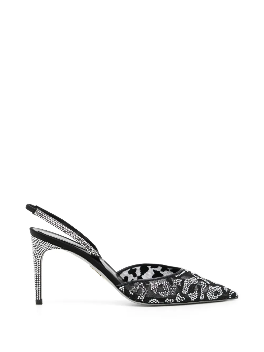 René Caovilla 80mm Allura crystal-embellished pumps Zwart